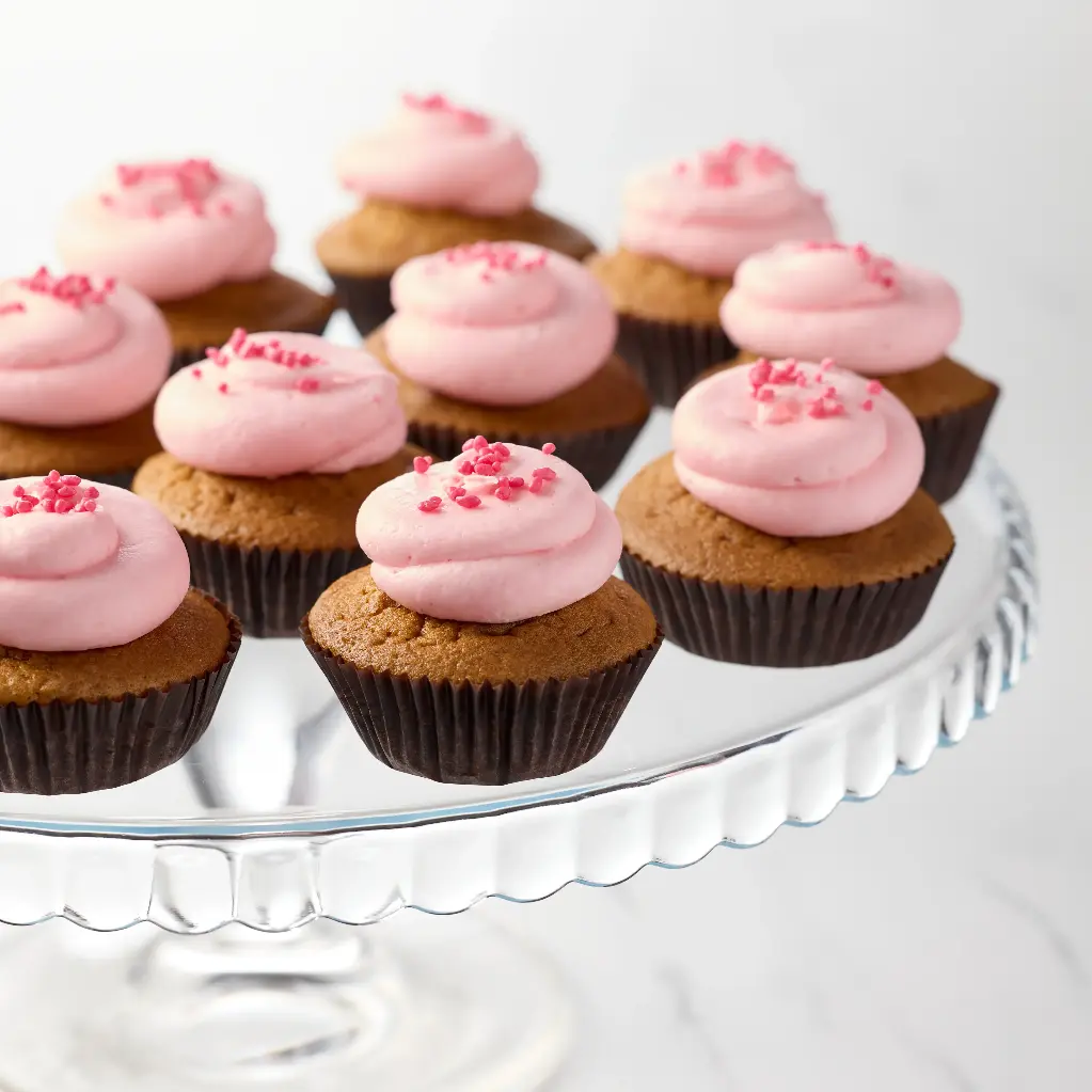 10 Pink Mini Cupcakes
