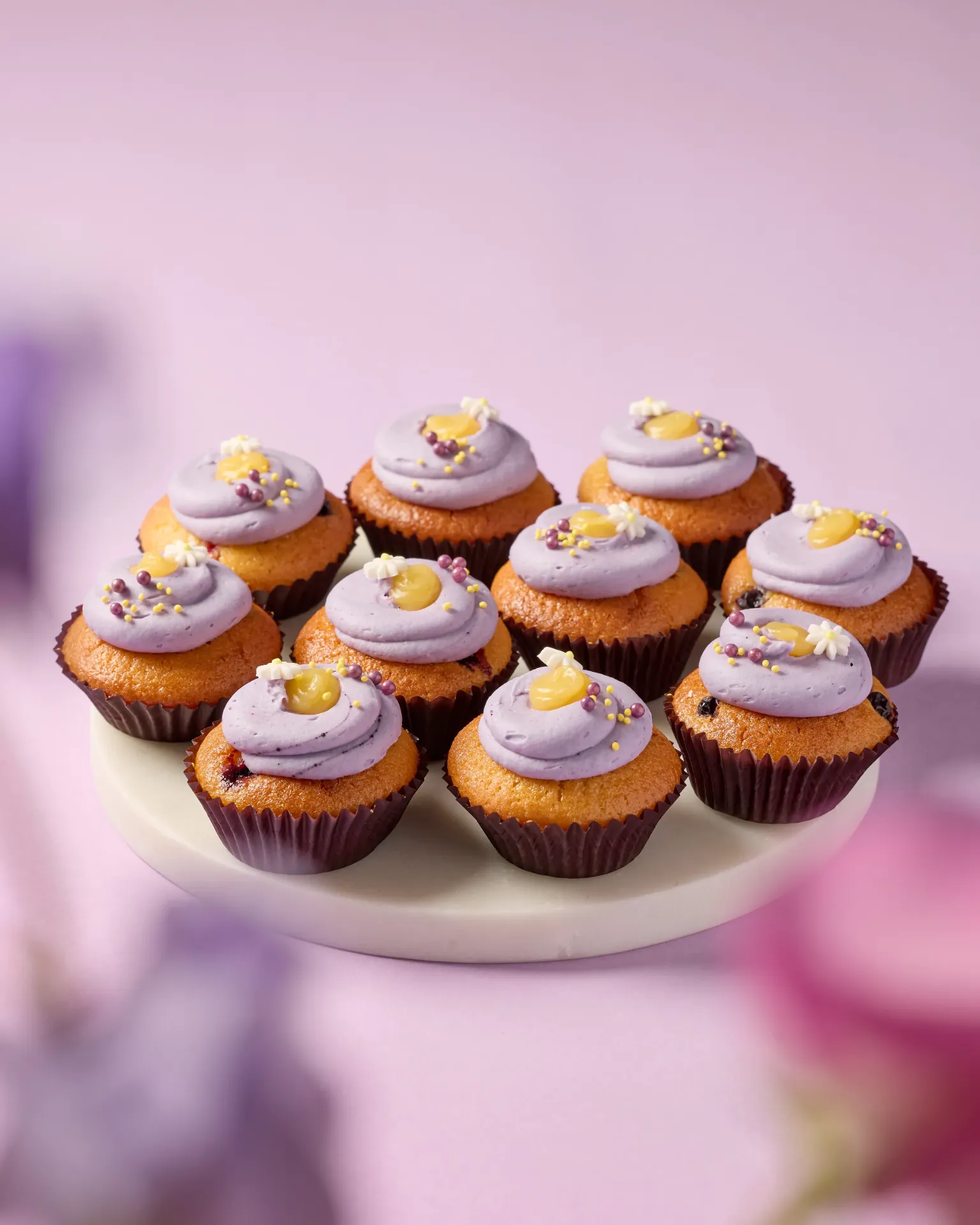 10 Minis Cupcakes Citron-Cassis