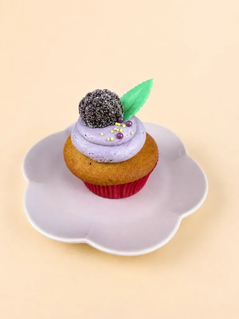 Cupcake mûre-violette